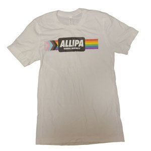 10 Barrel Brewing ALL IPA ALLIPA Beer T-Shirt White Rainbow Logo Black XS NWOT